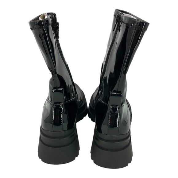 Aldo Big Shot Chunky Patent Sock Bootie Black Size 7.5 NWT $165 MSRP - Picture 7 of 9